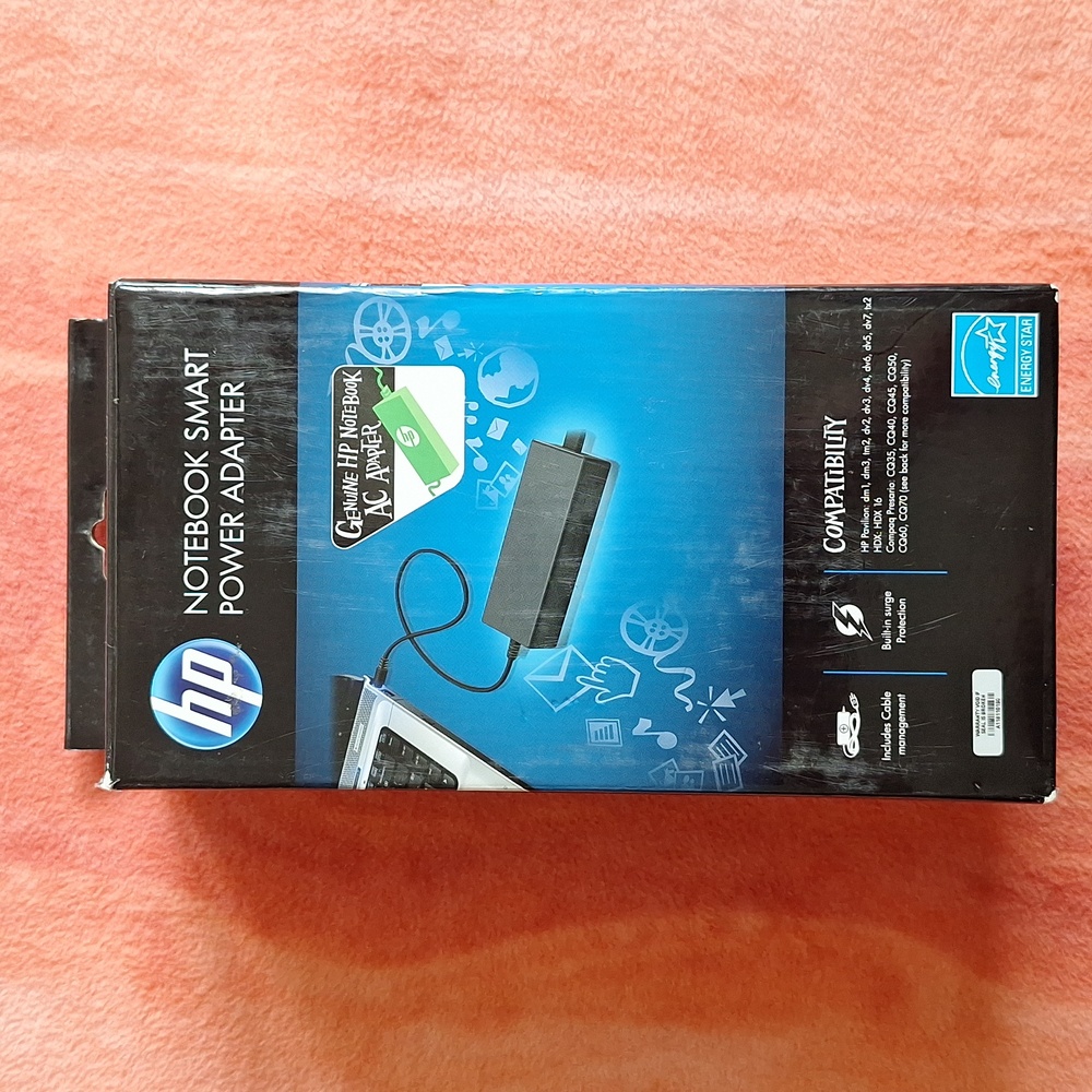 👩‍💻 HP notebook 90 Watt smart pin power adapter. New in unopened, sealed box.